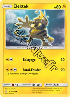 Carte Pokémon Élektek n°43 de la série Ultra-Prisme