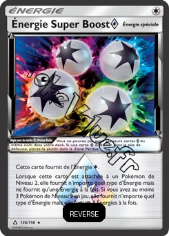 Carte Pokémon Énergie Super Boost Reverse n°136 de la série Ultra-Prisme