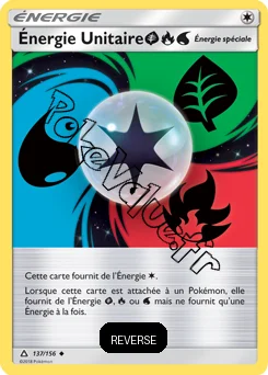 Carte Pokémon Énergie Unitaire Reverse n°137 de la série Ultra-Prisme
