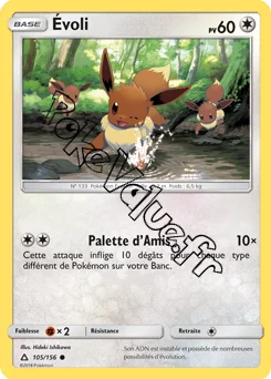 Carte Pokémon Évoli n°105 de la série Ultra-Prisme