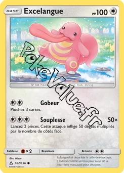 Carte Pokémon Excelangue  n°102 de la série Ultra-Prisme
