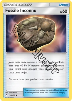 Carte Pokémon Fossile Inconnu n°134 de la série Ultra-Prisme