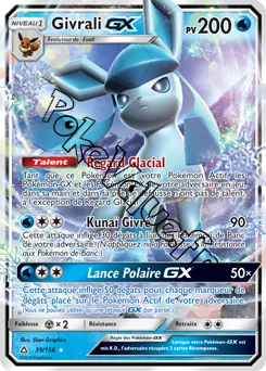 Carte Pokémon Givrali GX n°39 de la série Ultra-Prisme