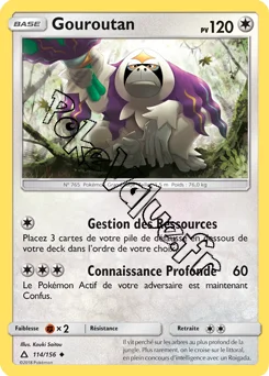 Carte Pokémon Gouroutan n°114 de la série Ultra-Prisme