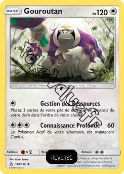 Carte Pokémon Gouroutan Reverse n°114 de la série Ultra-Prisme