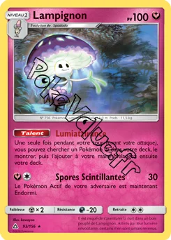 Carte Pokémon Lampignon n°93 de la série Ultra-Prisme