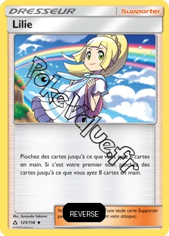 Carte Pokémon Lilie Reverse n°125 de la série Ultra-Prisme