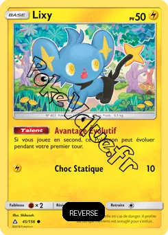 Carte Pokémon Lixy Reverse n°45 de la série Ultra-Prisme