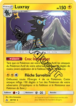 Carte Pokémon Luxray  n°48 de la série Ultra-Prisme