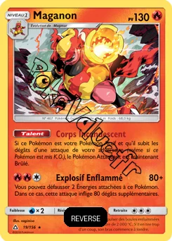 Carte Pokémon Maganon Reverse n°19 de la série Ultra-Prisme