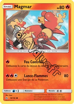 Carte Pokémon Magmar  n°18 de la série Ultra-Prisme