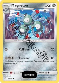 Carte Pokémon Magnéton Reverse n°82 de la série Ultra-Prisme
