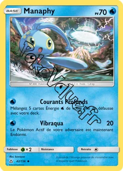Carte Pokémon Manaphy  n°42 de la série Ultra-Prisme