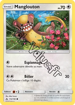 Carte Pokémon Manglouton  n°112 de la série Ultra-Prisme