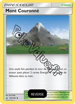 Carte Pokémon Mont Couronné Reverse n°130 de la série Ultra-Prisme