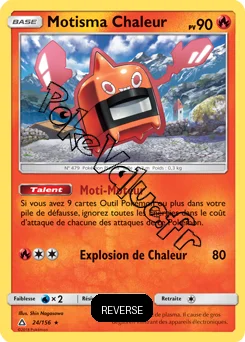 Carte Pokémon Motisma Chaleur Reverse n°24 de la série Ultra-Prisme