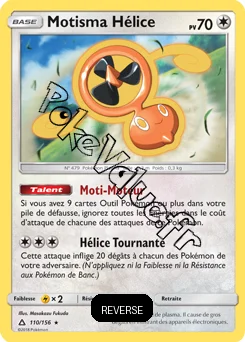 Carte Pokémon Motisma Hélice Reverse n°110 de la série Ultra-Prisme