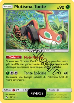 Carte Pokémon Motisma Tonte Reverse n°14 de la série Ultra-Prisme