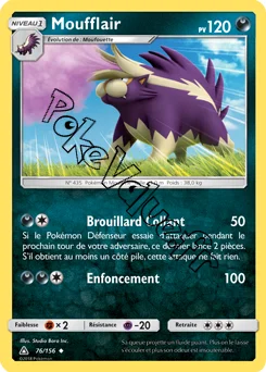 Carte Pokémon Moufflair n°76 de la série Ultra-Prisme