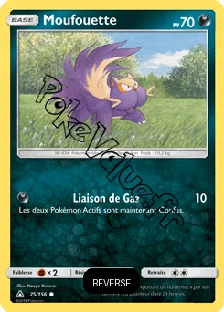 Carte Pokémon Moufouette Reverse n°75 de la série Ultra-Prisme