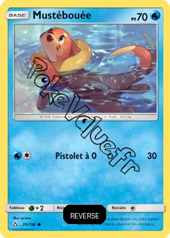 Carte Pokémon Mustébouée Reverse n°35 de la série Ultra-Prisme