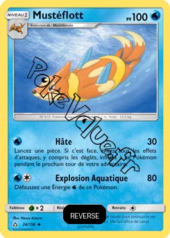 Carte Pokémon Mustéflott Reverse n°36 de la série Ultra-Prisme