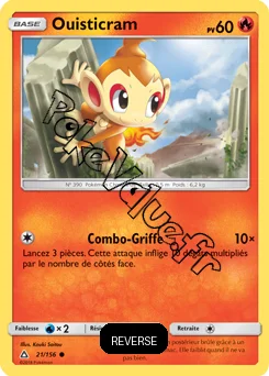 Carte Pokémon Ouisticram Reverse n°21 de la série Ultra-Prisme