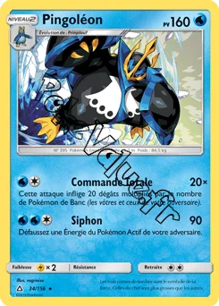 Carte Pokémon Pingoléon n°34 de la série Ultra-Prisme
