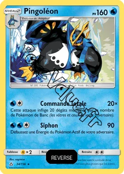 Carte Pokémon Pingoléon Reverse n°34 de la série Ultra-Prisme