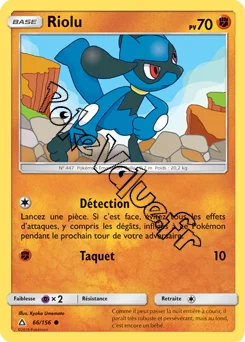 Carte Pokémon Riolu  n°66 de la série Ultra-Prisme
