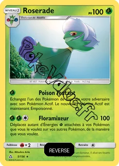 Carte Pokémon Roserade  Reverse n°5 de la série Ultra-Prisme