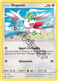 Carte Pokémon Shaymin  n°111 de la série Ultra-Prisme