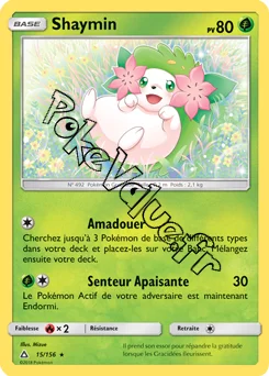 Carte Pokémon Shaymin  n°15 de la série Ultra-Prisme