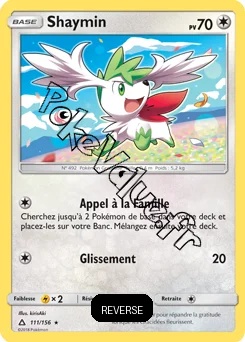 Carte Pokémon Shaymin  Reverse n°111 de la série Ultra-Prisme