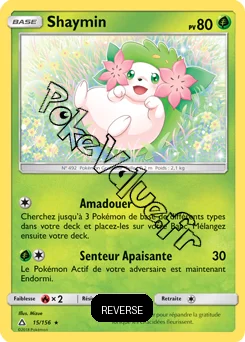 Carte Pokémon Shaymin  Reverse n°15 de la série Ultra-Prisme