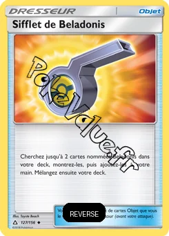 Carte Pokémon Sifflet de Beladonis Reverse n°127 de la série Ultra-Prisme