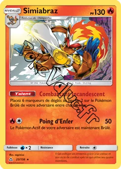 Carte Pokémon Simiabraz n°23 de la série Ultra-Prisme