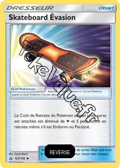 Carte Pokémon Skateboard Évasion Reverse n°122 de la série Ultra-Prisme