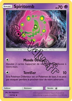 Carte Pokémon Spiritomb  n°53 de la série Ultra-Prisme