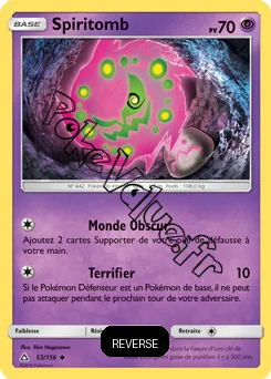 Carte Pokémon Spiritomb  Reverse n°53 de la série Ultra-Prisme