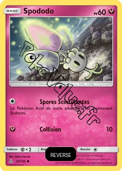Carte Pokémon Spododo  Reverse n°92 de la série Ultra-Prisme