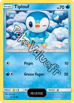 Carte Pokémon Tiplouf Reverse n°32 de la série Ultra-Prisme