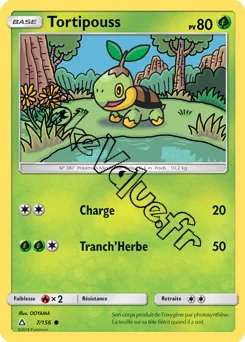 Carte Pokémon Tortipouss n°7 de la série Ultra-Prisme