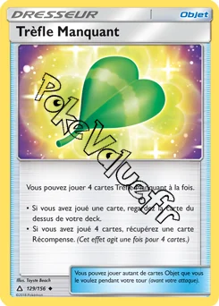 Carte Pokémon Trèfle Manquant n°129 de la série Ultra-Prisme