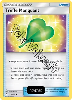 Carte Pokémon Trèfle Manquant Reverse n°129 de la série Ultra-Prisme