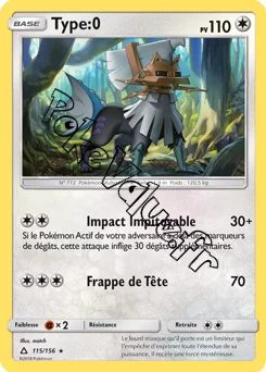 Carte Pokémon Type:0  n°115 de la série Ultra-Prisme