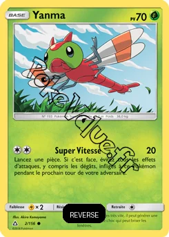 Carte Pokémon Yanma  Reverse n°2 de la série Ultra-Prisme