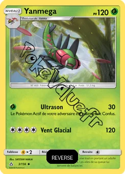 Carte Pokémon Yanmega  Reverse n°3 de la série Ultra-Prisme