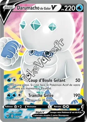Carte Pokémon Darumacho de Galar V n°169 de la série Voltage Éclatant