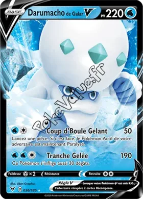 Carte Pokémon Darumacho V n°36 de la série Voltage Éclatant